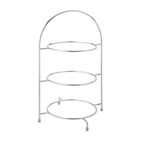 Chrome 3 Tier Plate Stand 17" (43cm)