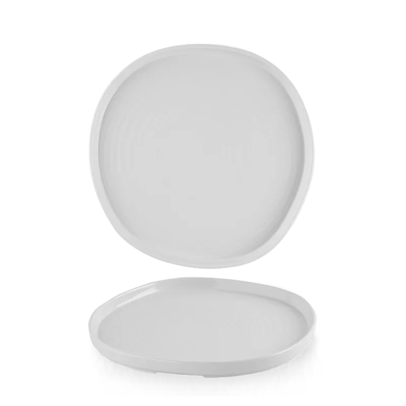 White Organic Walled Plate 8 1/4"